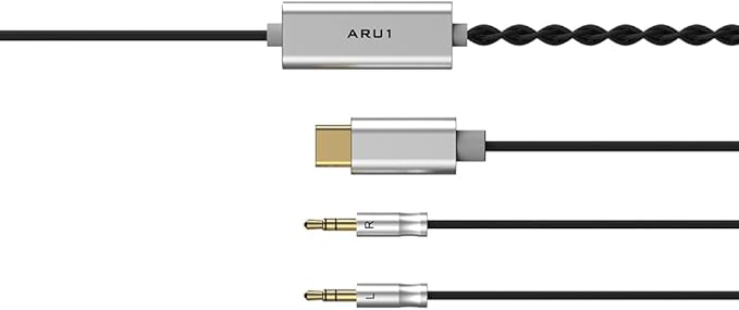 Aune AR5000 20th Anniversary Edition Set : AR5000 Headphones, Headphones Stand, AUR1 USB-C Headphone Cable with DAC, AR3 4.4mm Balanced Headphone Cable