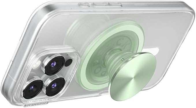 PopSockets Phone Grip for MagSafe with Kickstand, Magnetic Stand, Swappable Top, Secure Hold for iPhone MagSafe Cases, Phone & Tablet Grip, Cute PopSockets - Honeydew