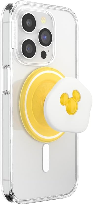 PopSockets Phone Grip for MagSafe with Kickstand, Magnetic Stand, Swappable Top, Secure Hold for iPhone MagSafe Cases, Phone & Tablet Grip, Disney - Sunny Side Up