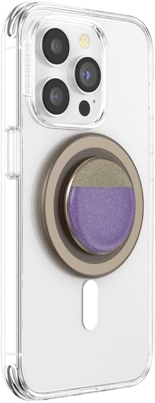 PopSockets Phone Grip for MagSafe with Kickstand, Magnetic Stand, Swappable Top, Secure Hold for iPhone MagSafe Cases, Phone & Tablet Grip - Lavender