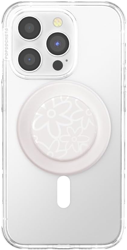 PopSockets Phone Grip for MagSafe with Kickstand, Magnetic Stand, Swappable Top, Secure Hold for iPhone MagSafe Cases, Phone & Tablet Grip - Horchata