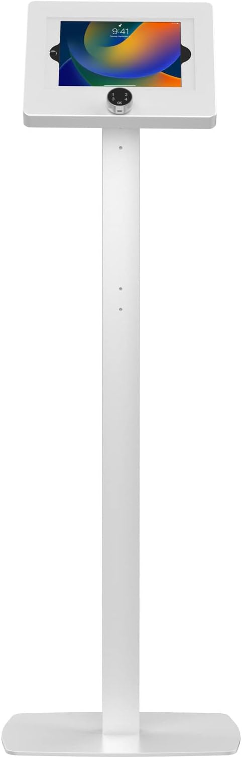 Thin Floor Stand - CTA Tall Standing 360 Degree Kiosk Display Tablet Holder - Digital Lock - iPad 11 (A16) - Pro 11-inch M4 - Air 11-inch M3- iPad 10th Gen - Galaxy Tab & More Tablets