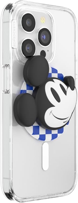 PopSockets Phone Grip for MagSafe with Kickstand, Magnetic Stand, Swappable Top, Secure Hold for iPhone MagSafe Cases, Phone & Tablet Grip, Disney - PopOut Classic Mickey