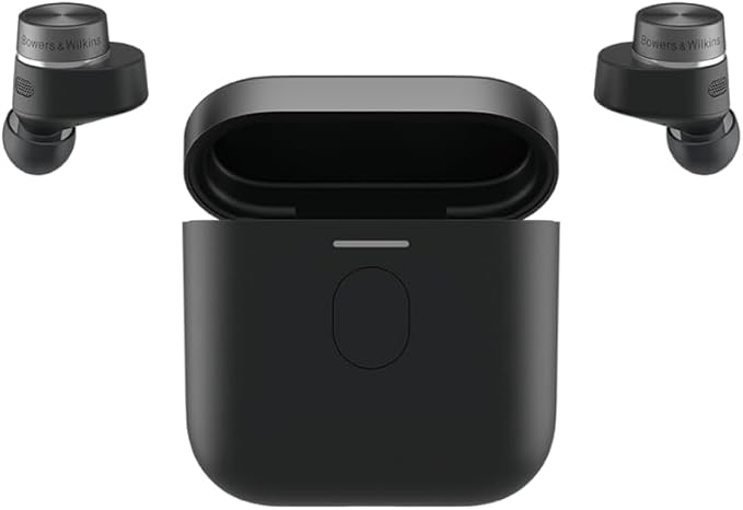Bowers & Wilkins Pi7 S2 True Wireless Earbuds - Active Noise Cancellation, Qualcomm aptX Technology, Bluetooth, Crystal-Clear Calls, Wireless & 15-Minute Quick Charging, Satin Black