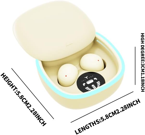 Sleep Ear Buds, True Wireless Earbuds, 2025 Ultra-Mini Bluetooth 5.4 Earbuds for Side Sleepers, Hi-Fi Stereo 3D Bass Noise Cancelling Bluetooth Headphones, Comfortable Invisible-Beige
