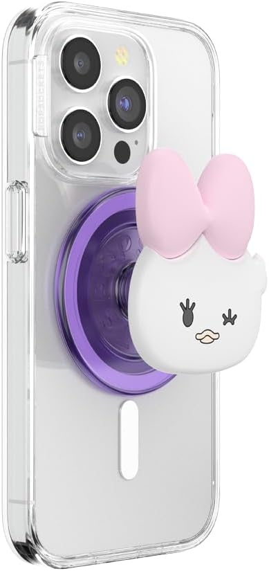 PopSockets Phone Grip for MagSafe with Kickstand, Magnetic Stand, Swappable Top, Secure Hold for iPhone MagSafe Cases, Phone & Tablet Grip - Kawaii Daisy