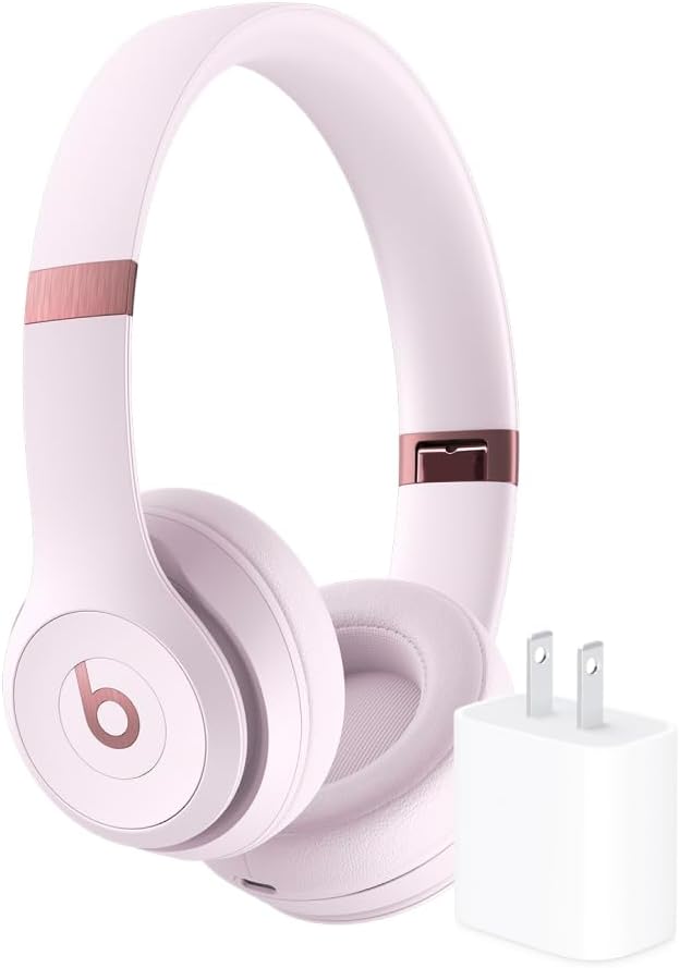 Beats Solo 4 Wireless Headphones with 20W Power Adapter - Cloud Pink