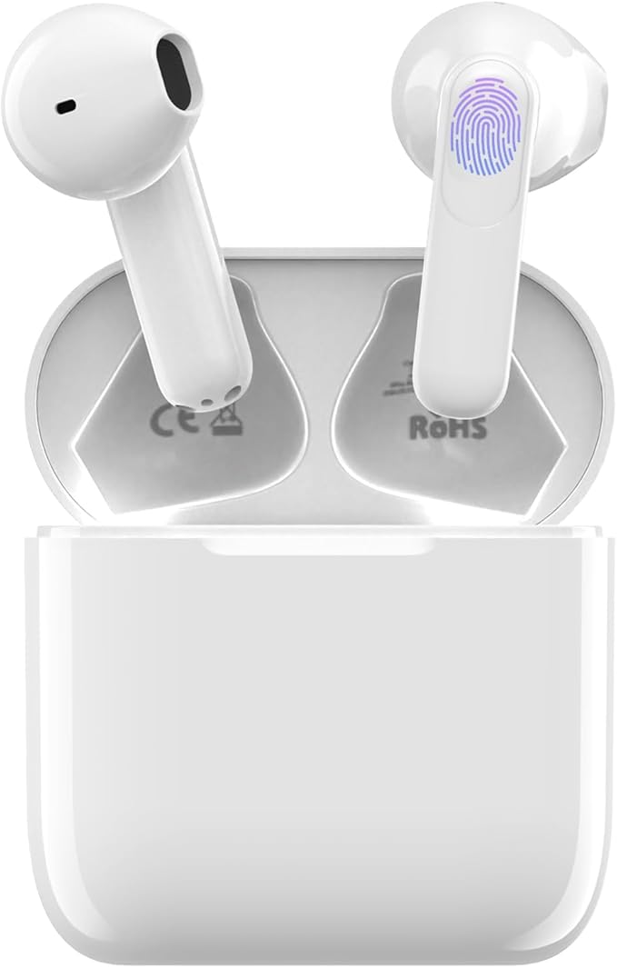 NOBIS N3601 Wireless Earbuds, Intelligent Noise Cancelling, 40H Max Playtime, Touch Control, Earphones Compatible with iPhone and Android, Idea for Listening Music and Phone Calls