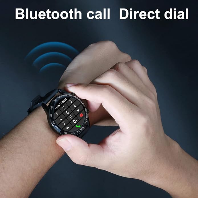 FILIEKEU Men Smart Watch for Android iOS, Bluetooth Calls Voice Chat with Heart Rate/Sleep Monitor Fitness Tracker, 1.3" Full Touch Screen IP67 Waterproof Stainless Steel Activity Tracker for Men