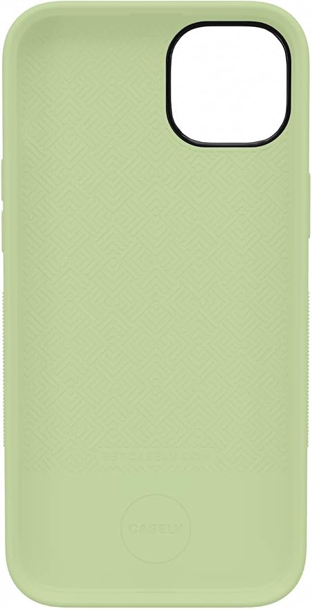 Casely iPhone 14 Case | Kiwi Kiss | Matcha Green Shimmer Glitter | Bold Protective Design | Compatible with MagSafe