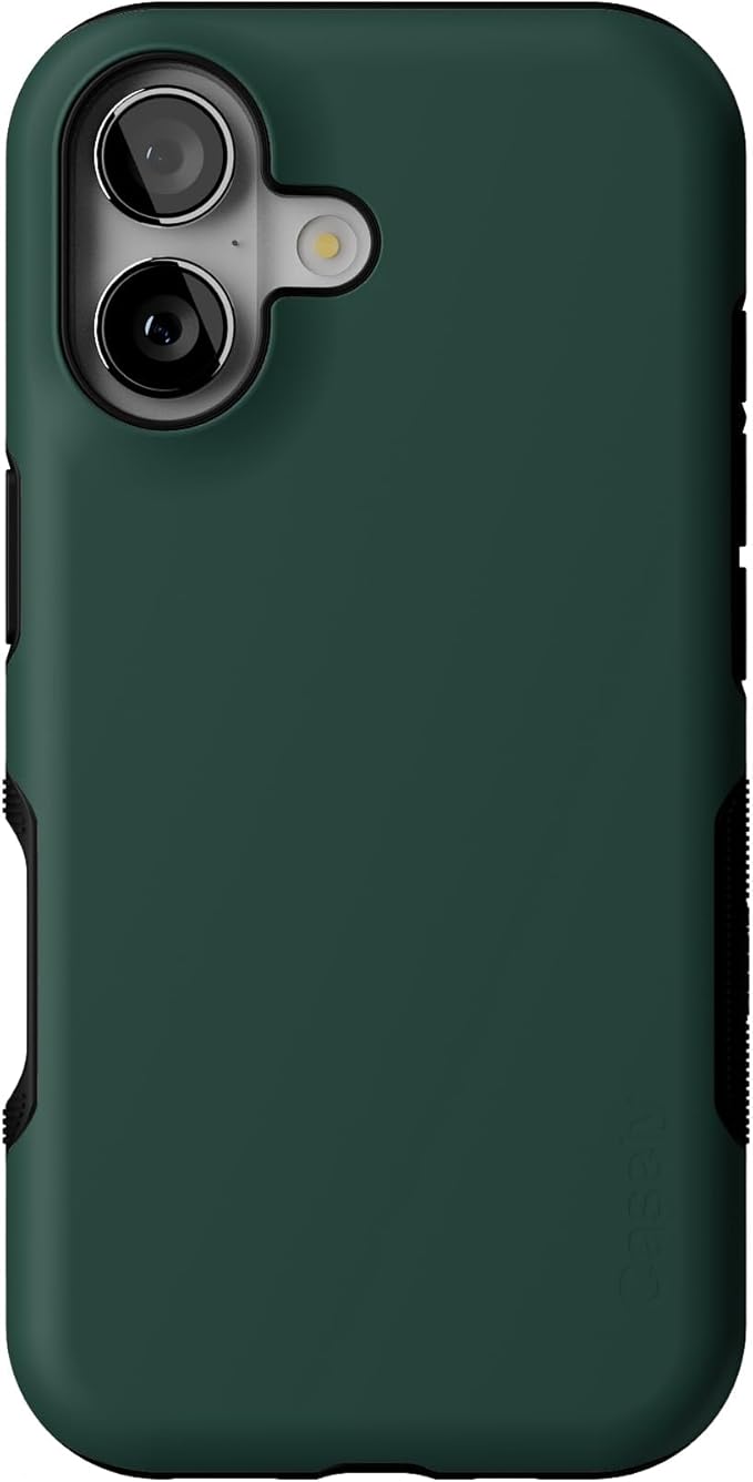 Casely iPhone 17 Case | The Boyfriend Collection | Forest Green | Bold Protective Design | Compatible with MagSafe