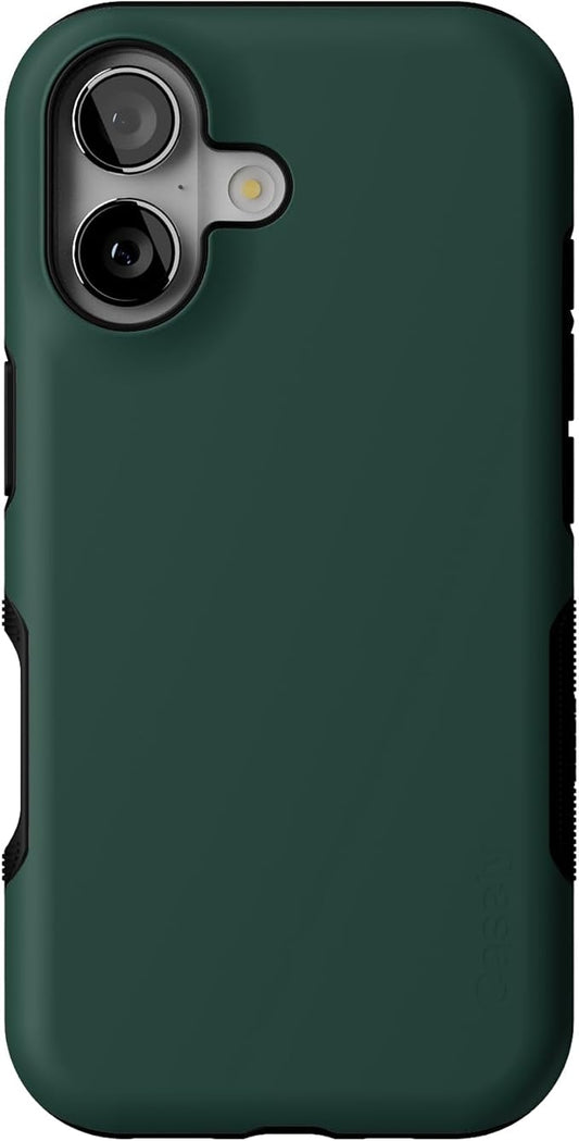 Casely iPhone 17 Case | The Boyfriend Collection | Forest Green | Bold Protective Design | Compatible with MagSafe