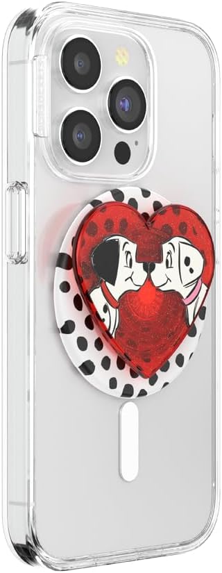 PopSockets Phone Grip for MagSafe, Secure Magnetic Phone Grip & Stand, Hands-Free Kickstand, Wireless Charging Compatible, Disney - Heart Two Cute