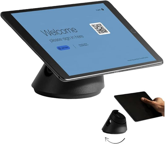 Click iPad POS Stand & Docking Station for Business | Kiosk Stand Compatible with All Tablet & iPad Models | Table Mount Tablet Kiosk | iPad Register | Black