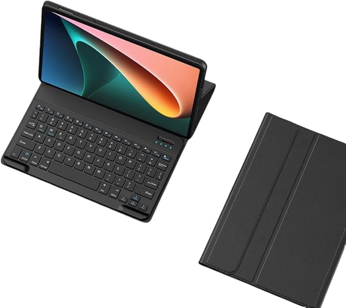 Keyboard Case for Lenovo Tab Plus 11.5 Inch 2024, Slim Flip Case with Magnetically Detachable Candy Color Keyboard for 11.5" Lenovo Tab Plus 2024 Release, Black