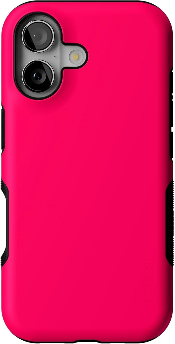 Casely iPhone 17 Case | Think Pink | Solid Neon Pink | Bold Protective Design | Compatible with MagSafe