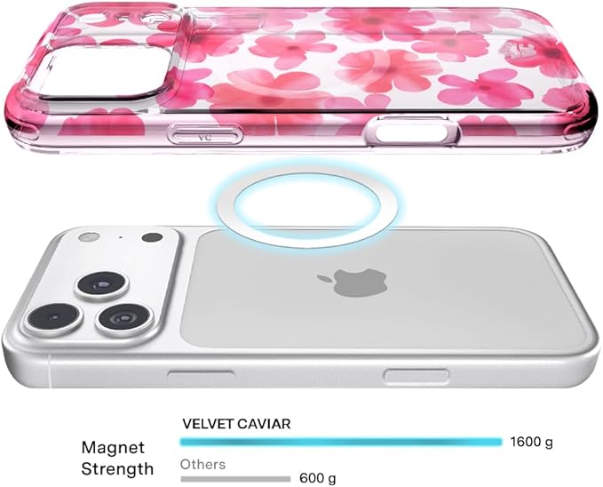 VELVET CAVIAR Case for iPhone 17 Pro Max | Compatible with MagSafe | 10ft Drop Tested | Protective Designer Cases | Cherry Blossom