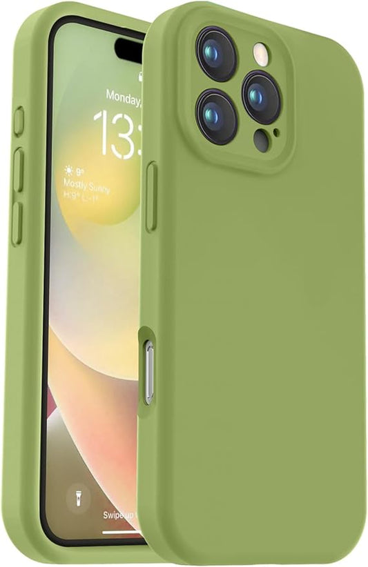 Vooii Compatible with iPhone 16 Pro Max Case, Liquid Silicone Upgrade [Camera Protection] [Soft Anti-Scratch Microfiber Lining] Shockproof Phone Case for iPhone 16 Pro Max 6.9 inch - Cedar Green