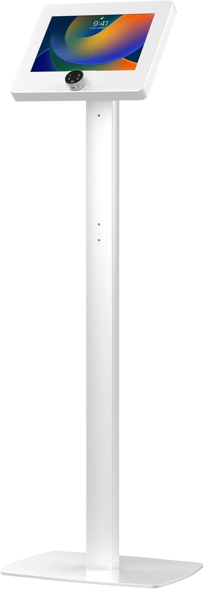 Thin Floor Stand - CTA Tall Standing 360 Degree Kiosk Display Tablet Holder - Digital Lock - iPad 11 (A16) - Pro 11-inch M4 - Air 11-inch M3- iPad 10th Gen - Galaxy Tab & More Tablets