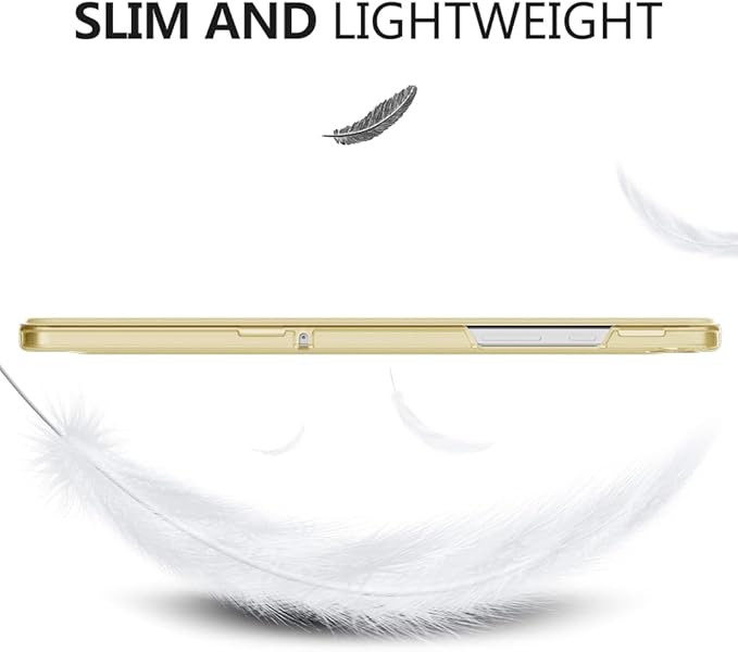 MoKo Case for Galaxy Tab A9+/A9 Plus 11 inch 2023, Slim Stand Protective Smart Cover with Hard PC Translucent Back Shell for Tab A9 Plus Tablet (SM-X210/X216/X218), Auto Wake/Sleep, Champagne Gold