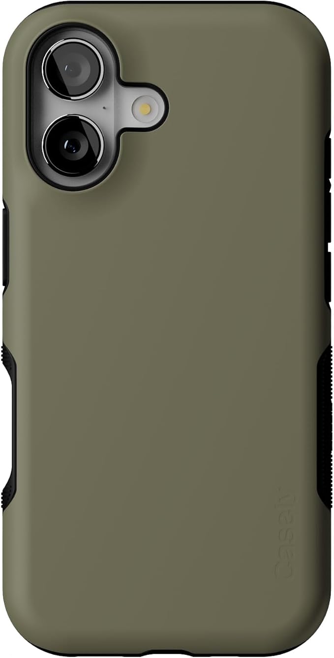 Casely iPhone 17 Case | The Boyfriend Collection | Army Green | Bold Protective Design | Compatible with MagSafe