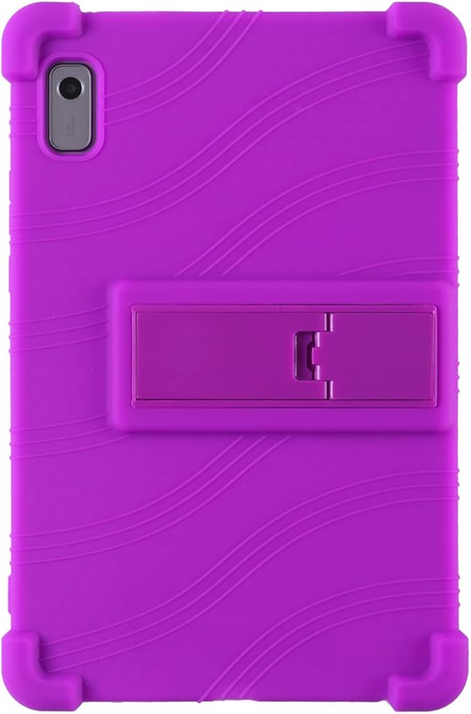 Case for Lenovo Tab M9 Cover 9.0 inch (TB-310FU,2023 Released), Kids Friendly Soft Silicone Adjustable Stand Cover for Lenovo Tab M9 Tablet (Purple)