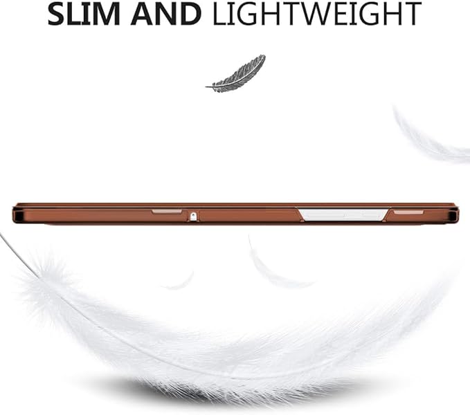 MoKo Case for Galaxy Tab A9+/A9 Plus 11 inch 2023, Slim Stand Protective Smart Cover with Hard PC Translucent Back Shell for Tab A9 Plus Tablet (SM-X210/X216/X218), Auto Wake/Sleep, Brown