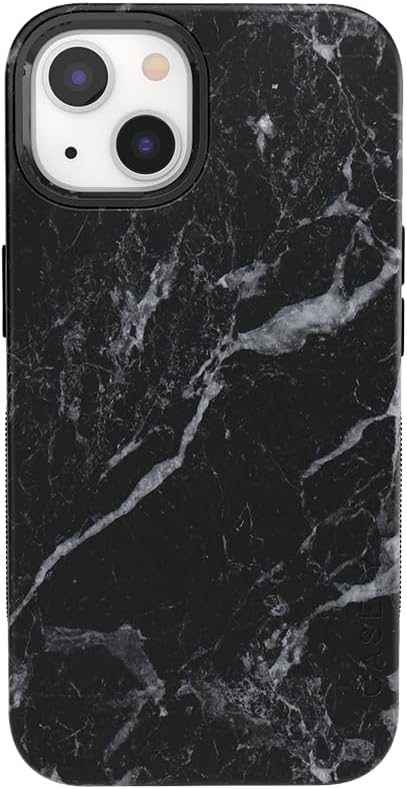 Casely iPhone 14 Case | Black Marble | Compatible with MagSafe | Bold Protective Design