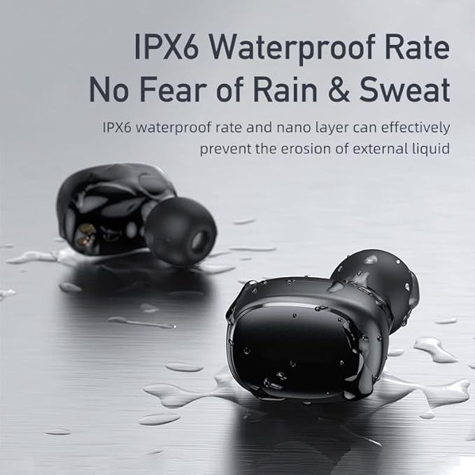 Wireless Earbuds, Bluetooth 5.4 Headphones HiFi Stereo, Comfortable Ear Buds for Kids & Teens, Fast Charging Case, IPX6 Waterproof, Lightweight in-Ear Earphones for Phone Tablet Laptop Sports, Blue