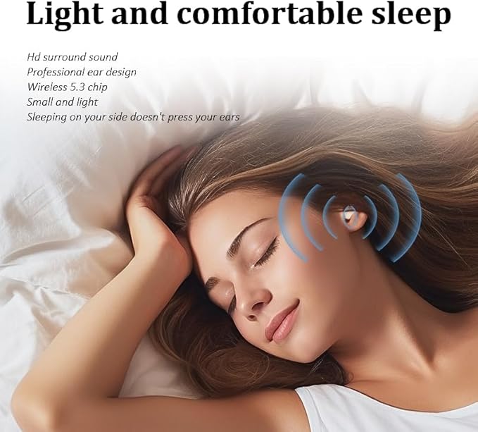 Invisible Mini Earbuds for Work and Sleep, Best for Small Ear Canals, Bluetooth 5.3, 24 Hours Battery Life