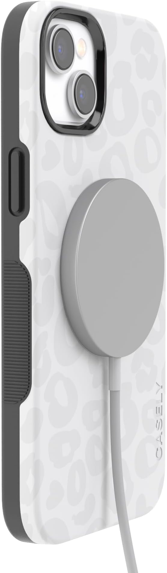 Casely iPhone 14 Case | White Snow Leopard | Into The Wild | Compatible with MagSafe | Bold Protective Design