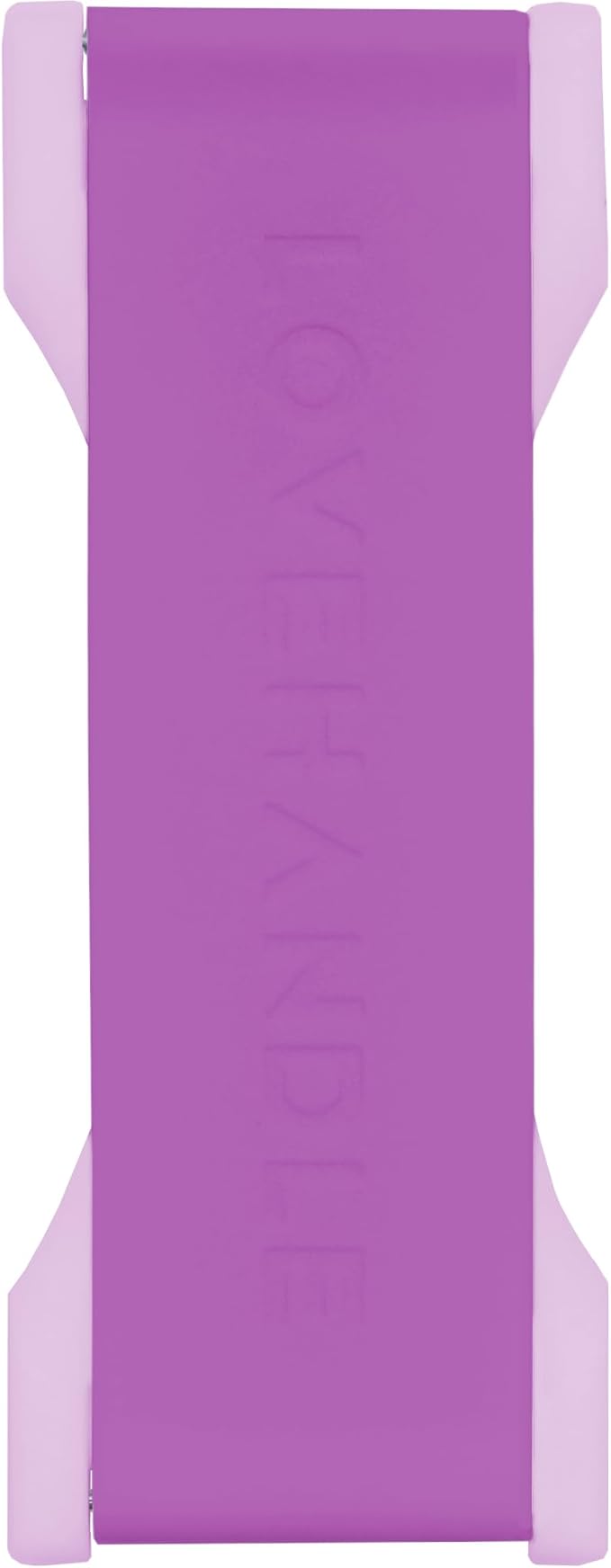 LOVEHANDLE PRO Premium Phone Grip - Silicone Phone Strap - Magnetic Phone Mount and Kickstand for Smartphone and Tablet - Electric Purple Silicone on Lavender Base