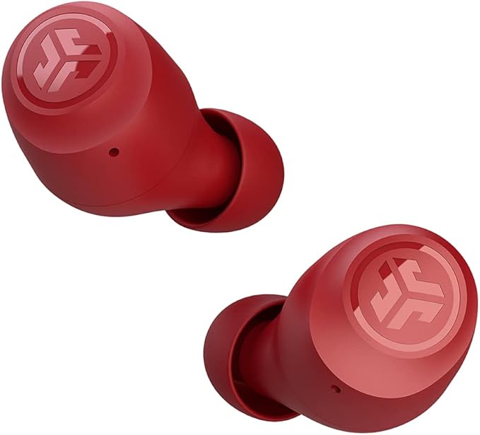 JLab Go Air Pop True Wireless Earbuds, in Ear Headphones, Bluetooth Earphones, Ear Buds with 32H Playtime, Bluetooth Earbuds with Microphone, USB Charging Case, Dual Connect, EQ3 Sound, Rose