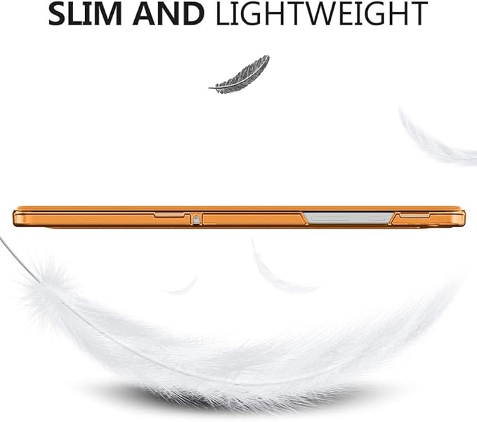 MoKo Case for Galaxy Tab A9+/A9 Plus 11 inch 2023, Slim Stand Protective Smart Cover with Hard PC Translucent Back Shell for Tab A9 Plus Tablet (SM-X210/X216/X218), Auto Wake/Sleep, Papaya