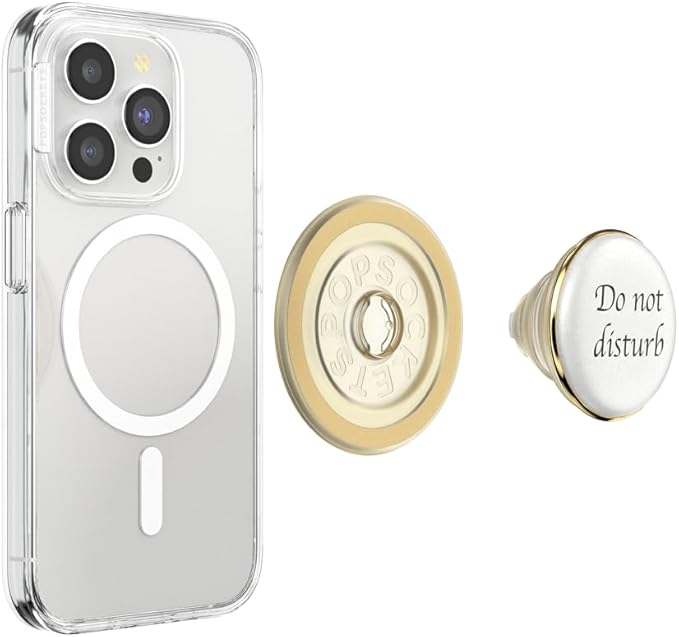 PopSockets Phone Grip for MagSafe with Kickstand, Magnetic Stand, Swappable Top, Secure Hold for iPhone MagSafe Cases, Phone & Tablet Grip - Resin DND