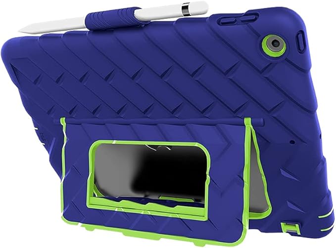 Gumdrop HideAway Case Fits Apple iPad 9th | 8th | 7th Gen (10.2-inch) Designed for K-12 Students Teachers and Classrooms–Drop Tested Rugged Shockproof Bumpers for Reliable Device Protection–Blue/Green