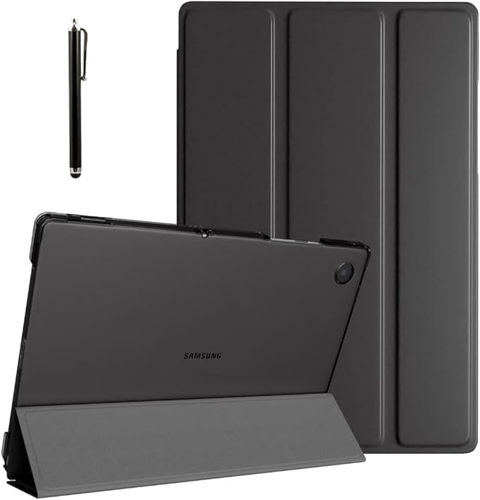 Cover for Samsung Galaxy Tab A9 Plus 11 inch Case Cover, Smart Flip Case Cover for Samsung Galaxy Tab A9+ 11 inch Translucent Back with Stylus Pen, Black