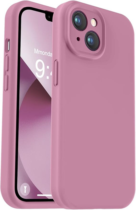 Vooii Compatible with iPhone 13 Case, Liquid Silicone Upgrade [Camera Protection] [Soft Anti-Scratch Microfiber Lining] Shockproof Phone Case for iPhone 13 6.1 inch - Lavender Purple