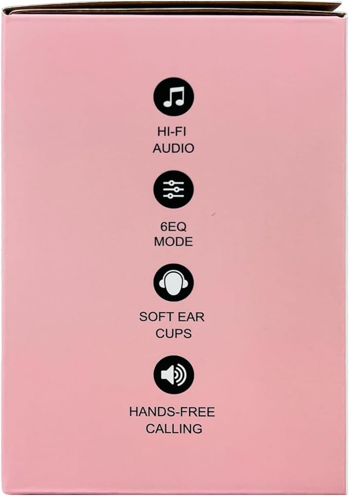 Wireless Bluetooth Headphones Over Ear 65H Playtime HiFi Stereo Headset with Microphone and 6EQ Modes Foldable Bluetooth V5.3 Headphones for Travel Smartphone Computer Laptop