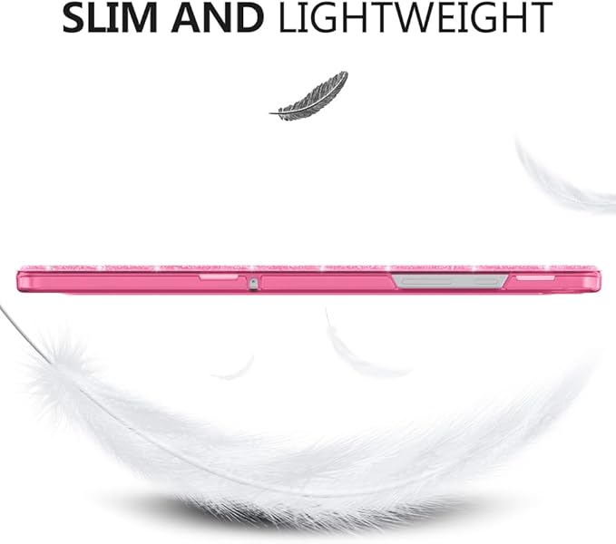 MoKo Case for Galaxy Tab A9+ 11 inch 2023, Slim Stand Protective Smart Cover with Hard PC Translucent Back Shell for Tab A9 Plus Tablet (SM-X210/X216/X218), Auto Wake/Sleep, Shiny Pink