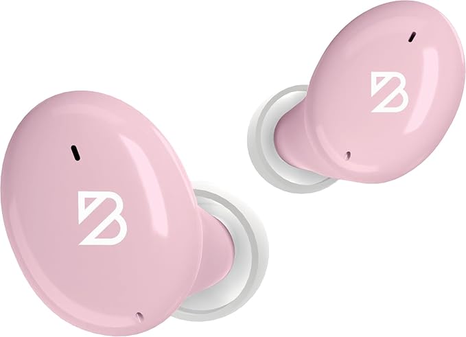 Back Bay Audio Tempo 30 Wireless Earbuds for Small Ears - Award-Winning Sound, Sweatproof Bluetooth Earbuds, Comfortable Ear Buds for Women, Pink Earphones Small Ear Canals, Long Battery Headphones