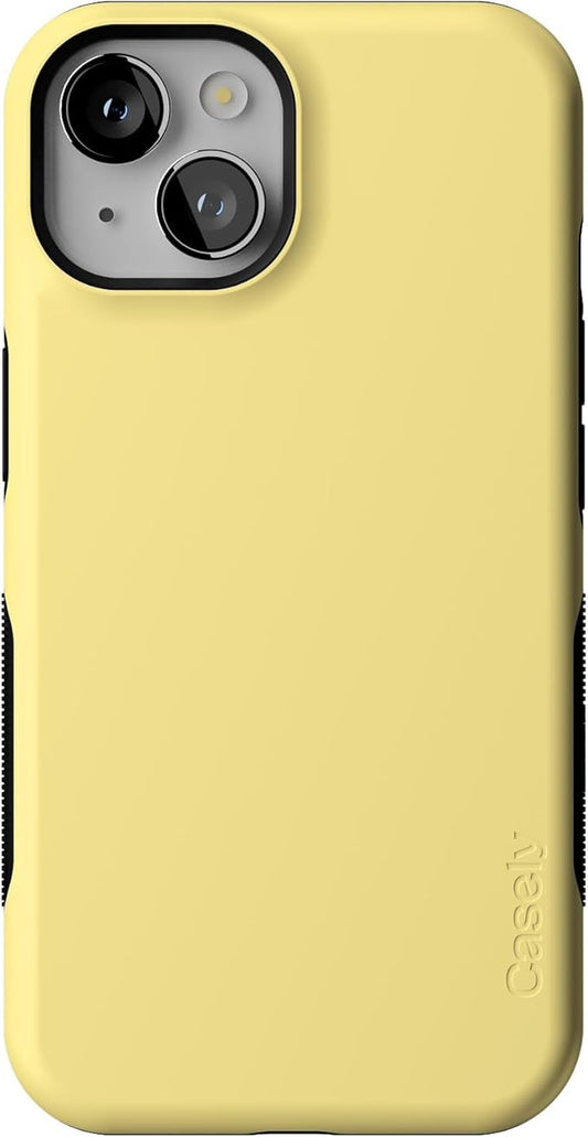 Casely iPhone 14 Case | Butter Me Up | Butter Yellow | Compatible with MagSafe | Bold Protective Design