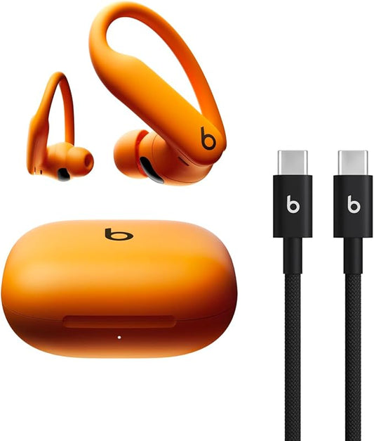 Beats Powerbeats Pro 2 - Wireless Bluetooth Earbuds with USB-C Charging Cables (1.5 m) - Electric Orange