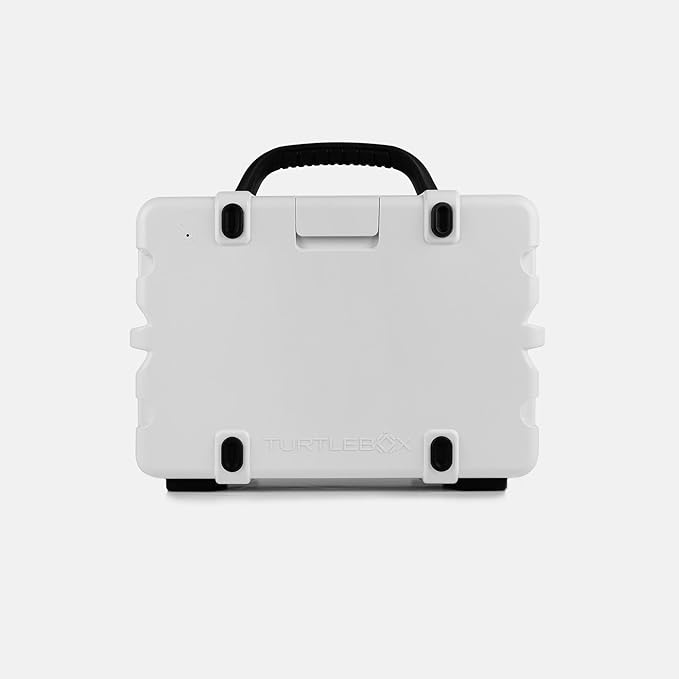 Turtlebox Original Gen 3: Portable Outdoor Bluetooth Speaker – Ultra-Loud (120dB), Waterproof (IP67), Rugged, Impact-Resistant, 3-Day Battery | Party Mode: Unlimited Pairing Stereo, White/Blaze Orange