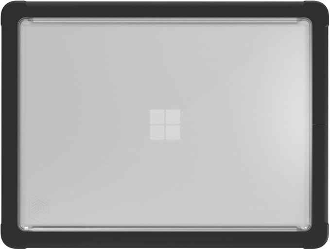STM Dux Case for Microsoft Surface Laptop 13" (1st Edition) – Rugged Slim Protective Shell with Transparent Back, Non-Slip Feet, Open-Hinge Cooling, TPU Clip-On Design, Full Port Access - Black