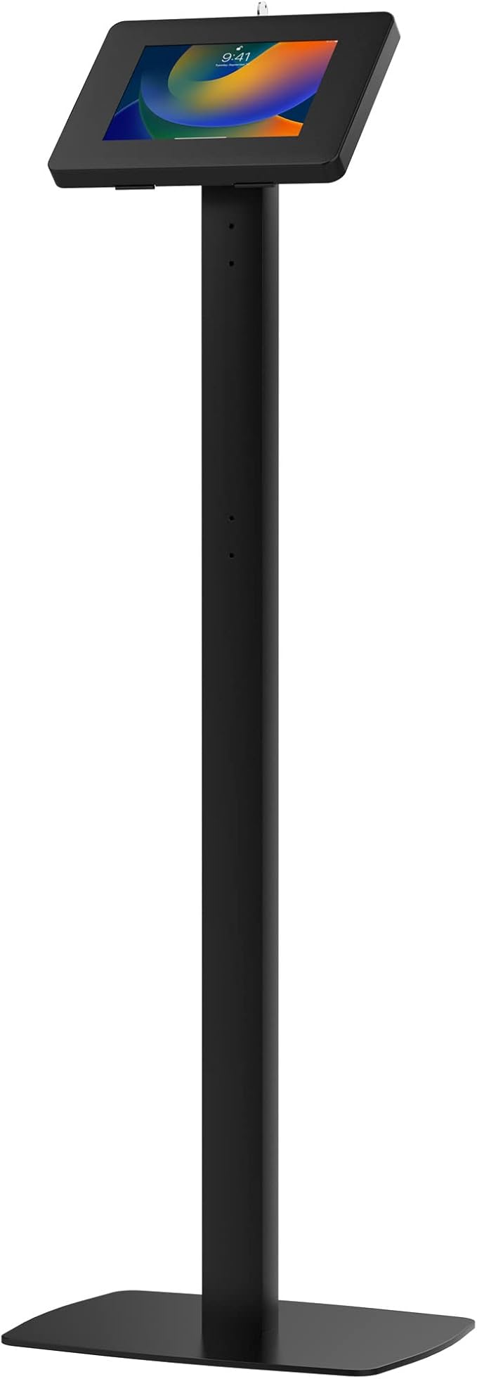 Thin Floor Stand - CTA Tall Standing 360 Degree Kiosk Display Tablet Holder - Charger Access & Lock for iPad mini A17 Pro & 1/2/3/4/5/6 - Samsung Tab A 8″