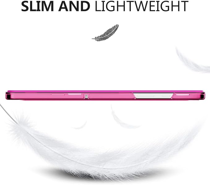 MoKo Case for Galaxy Tab A9+/A9 Plus 11 inch 2023, Slim Stand Protective Smart Cover with Hard PC Translucent Back Shell for Tab A9 Plus Tablet (SM-X210/X216/X218), Auto Wake/Sleep, Pitaya Red