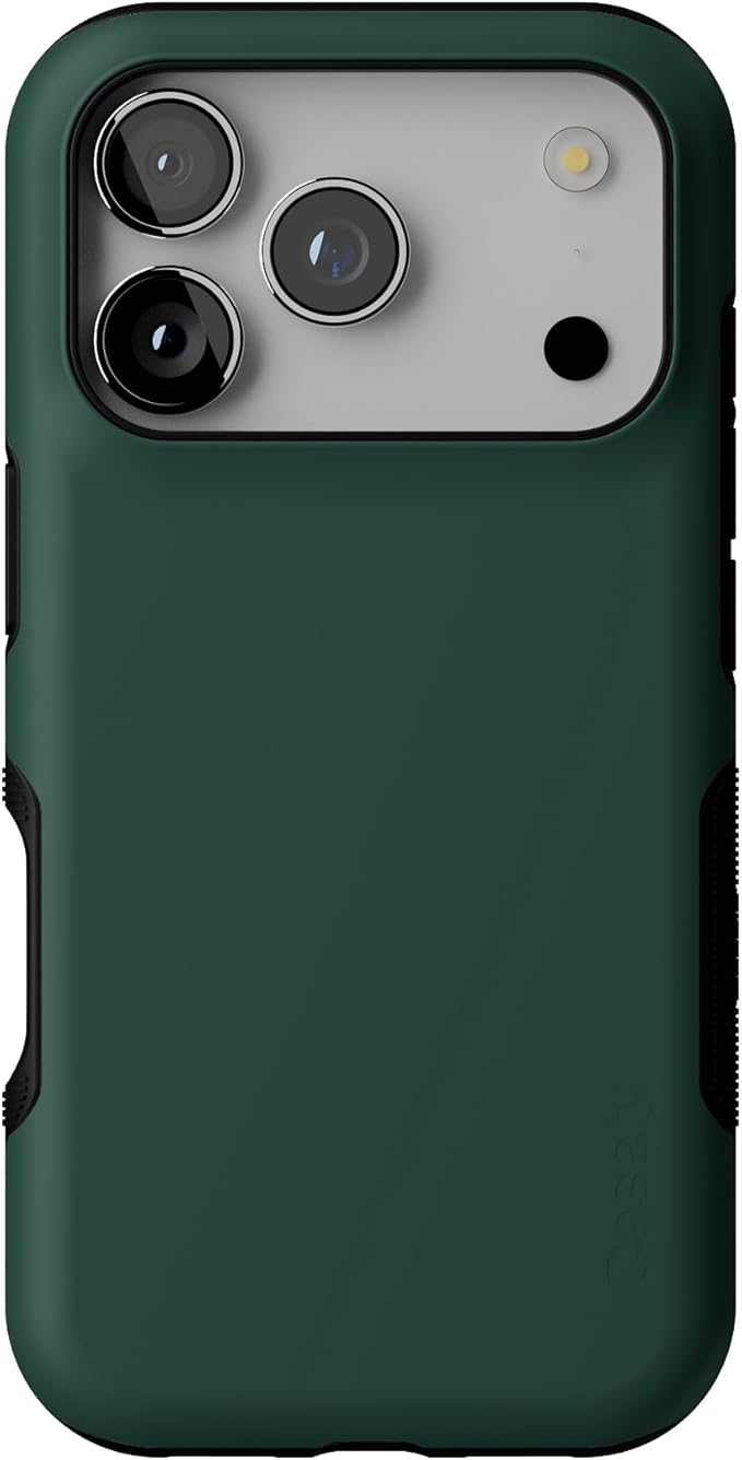 Casely iPhone 17 Pro Case | The Boyfriend Collection | Forest Green | Bold Protective Design | Compatible with MagSafe