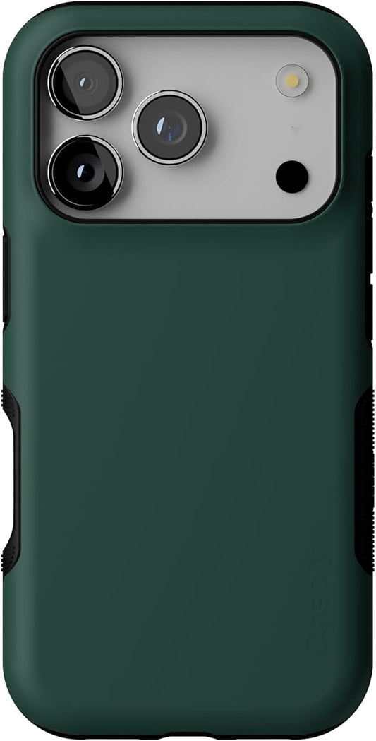 Casely iPhone 17 Pro Case | The Boyfriend Collection | Forest Green | Bold Protective Design | Compatible with MagSafe
