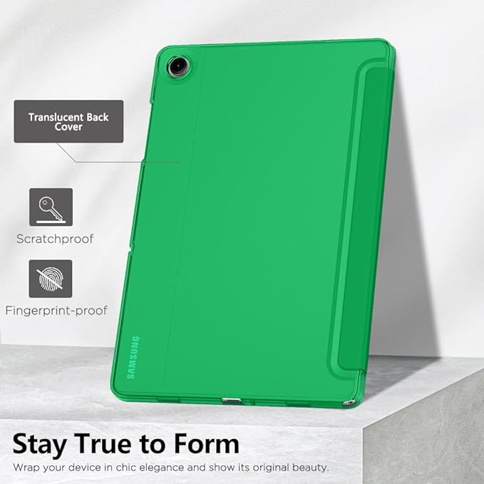 MoKo Case for Galaxy Tab A9+/A9 Plus 11 inch 2023, Slim Stand Protective Smart Cover with Hard PC Translucent Back Shell for Tab A9 Plus Tablet (SM-X210/X216/X218), Auto Wake/Sleep, Forest Green